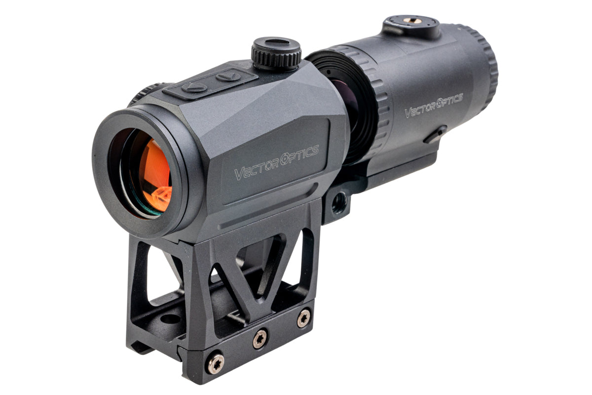 Vector Optics Scrapper 1x25 MRT Red Dot & Paragon 3x Magnifier Kit w/ Integrated One-Piece Picatinny Mount