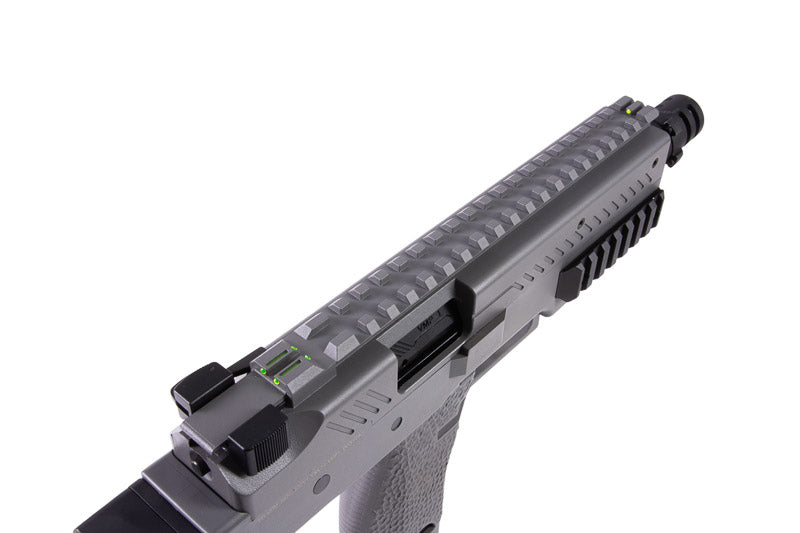 Vorsk VMP-1 GBB Airsoft SMG with 2 Magazines & Suppressor (Grey)