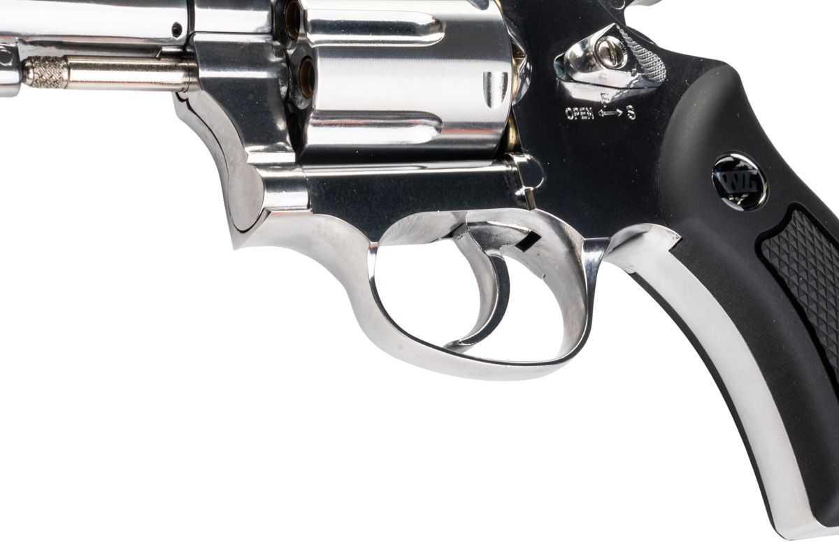 Gun Heaven (WinGun) 731 Sheriff M36 2.5 inch Co2 Revolver (Black Grip/ Silver)