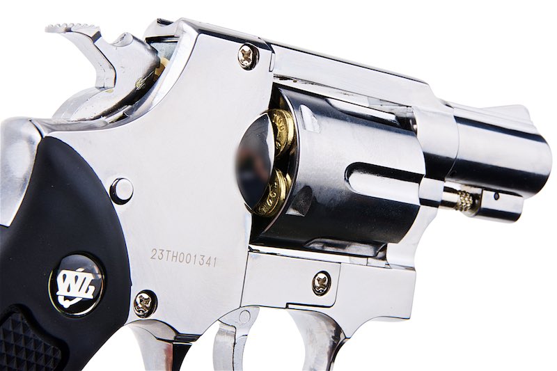 Wingun Revolver WinGun 2 inch 733 Airsoft CO2 Revolver (Black Grip/ 6mm Version/ Silve ...