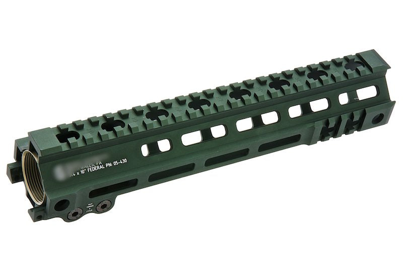 Z-Parts Aluminum MK4 10 inch Rail w/ Barrel Nut for GHK M4 GBB Airsoft (OD Green)