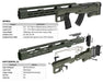 SRU SRUNA-22 bullpup chassis Kit For RUGER 10/22, KJ-WORKS KC02 (OD)