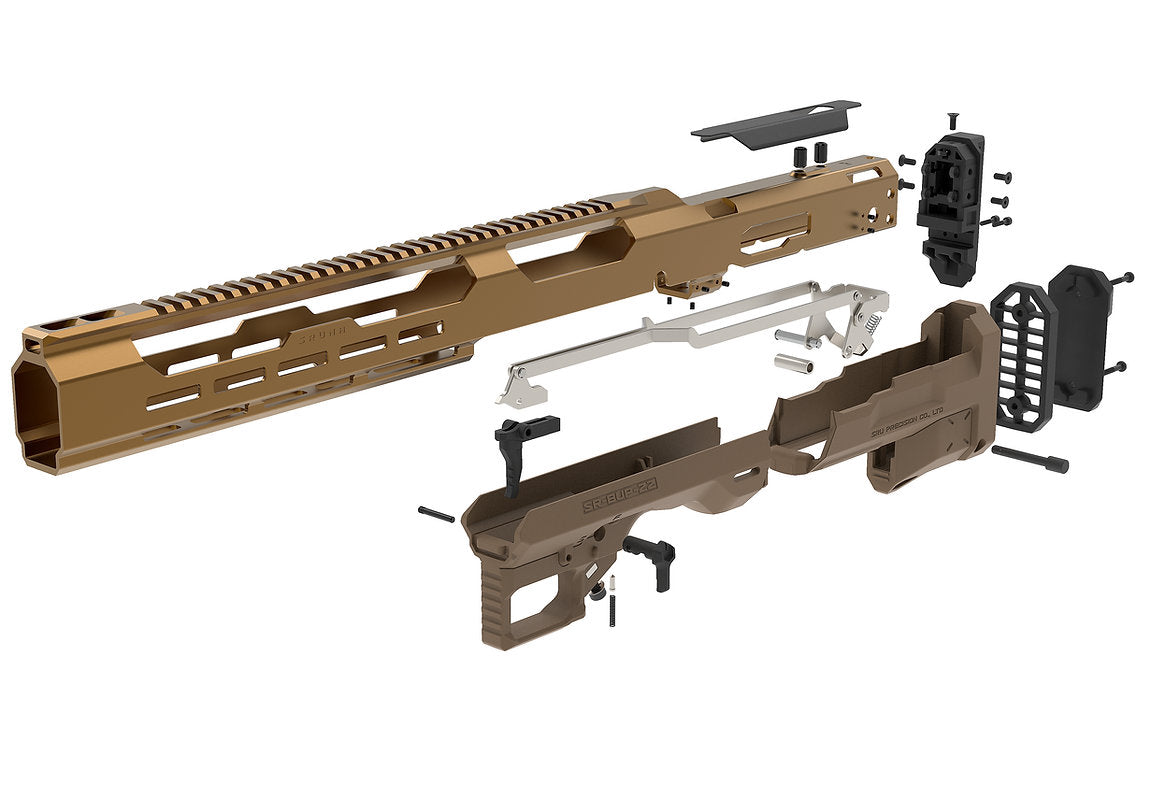 SRU SRUNA-22 bullpup chassis Kit For RUGER 10/22, KJ-WORKS KC02 (TAN)
