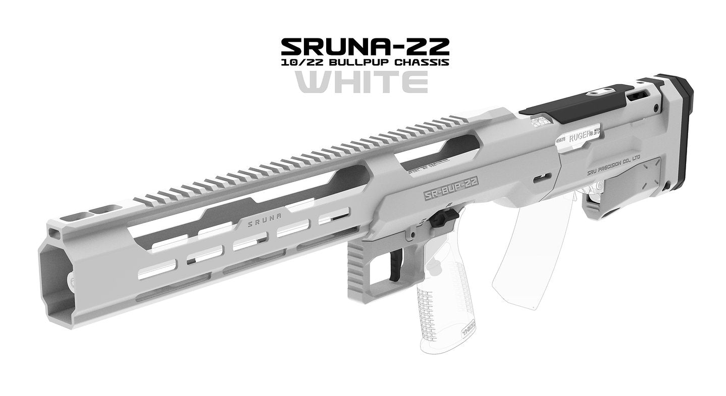 SRU SRUNA-22 bullpup chassis Kit For RUGER 10/22, KJ-WORKS KC02 (White)