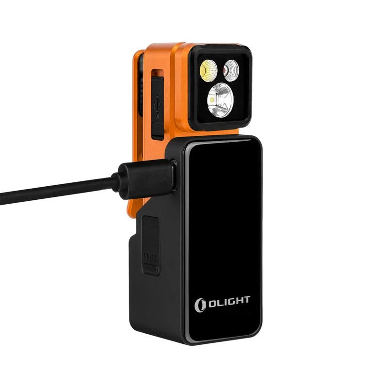 OLIGHT Oclip 2 Pro Premium Clip Style Flashlight with Charging Dock - Orange