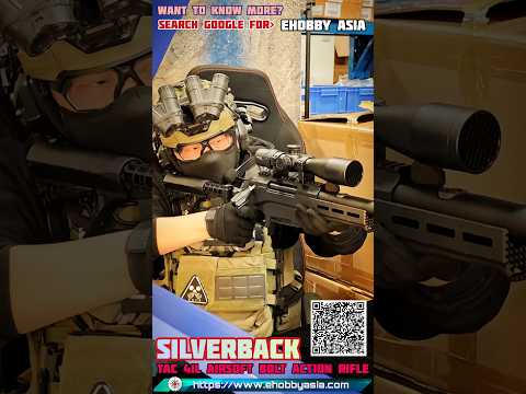 Silverback TAC 41 L Airsoft Bolt Action Rifle, Lite Chassis & Buffer Stock (Black)