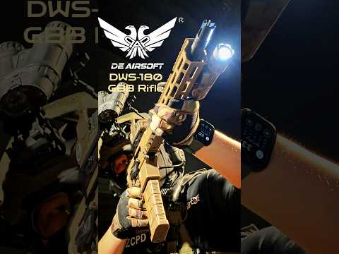Double Eagle DWS-180 13.9 GBB Rifle Airsoft (Tan/ Folding Stock with Dmag)