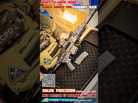 Salvo Precision MCX Rattler LT RSAR999 7.75 inch MWS GBB Airsoft Rifle - BK (Stainless Steel Bolt)