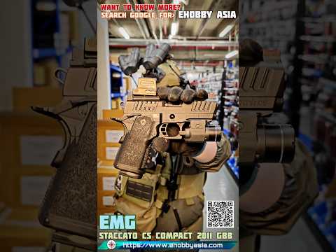 EMG Staccato Licensed CS Compact 2011 Master Grip GBB Airsoft Pistol
