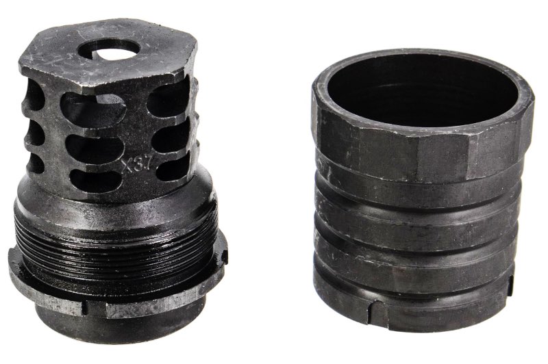 5KU AK 24mm CW 360 x 37 Muzzle Brake with Blast Shield