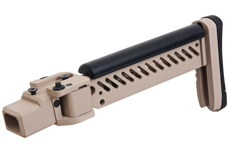 5KU PT-5 Side Folding Stock For GHK AKM GBB Airsoft Guns (TAN)