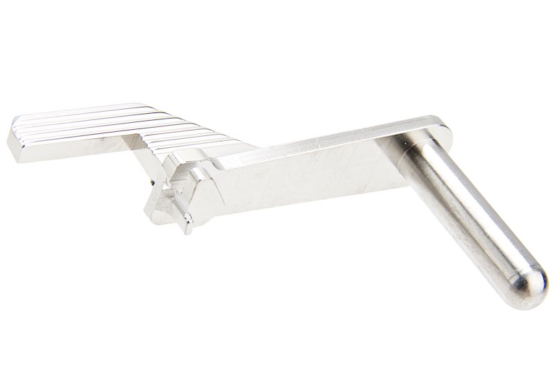 5KU Stainless Steel Extended Slide Stop for Marui Hi Capa GBB (Type 2/ Silver)