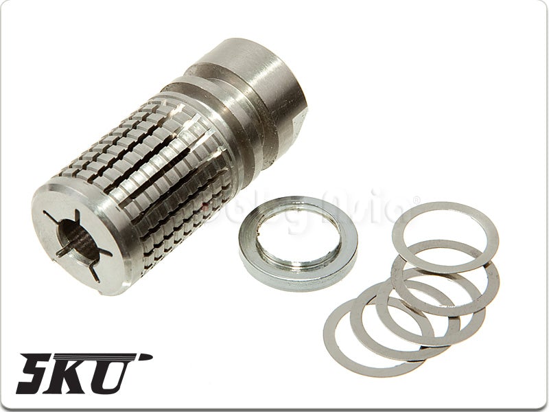 5KU Stainless Triple Tap Muzzle Break (-14mm)