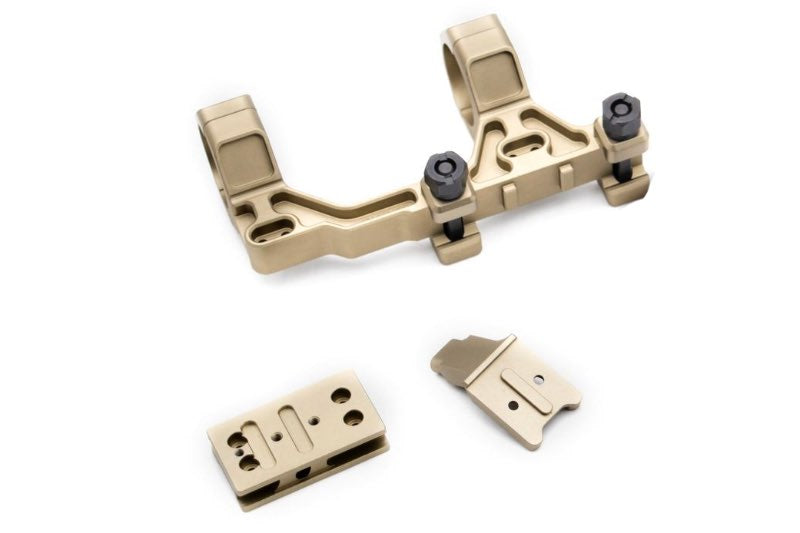 Airsoft Artisan BO Style 30mm Modular Scope Mount for Milspec 1913 Rail System w/ T1/T2 Adapter (DE)