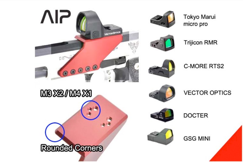 AIP Type 3 Pistol Sight Mount (Red)