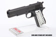EA Full Size CNC Aluminum 'Cobra' 1911 Pistol Grip (Silver)