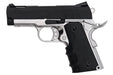 Armorer Works NE10 Series 1911 Officer Size GBB Pistol (Black Slide / Silver Frame)