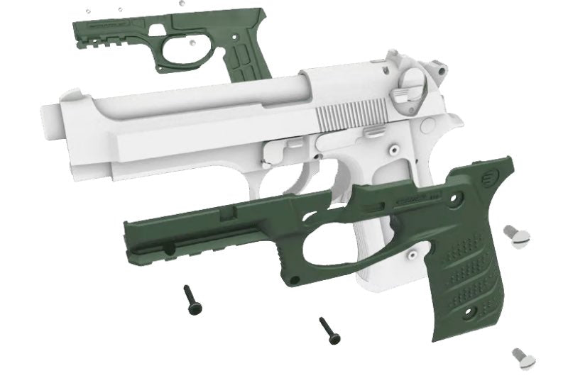 Recover Tactical BC2 BRETTA Grip and Rail System For 92/M9 Airsoft Pistols