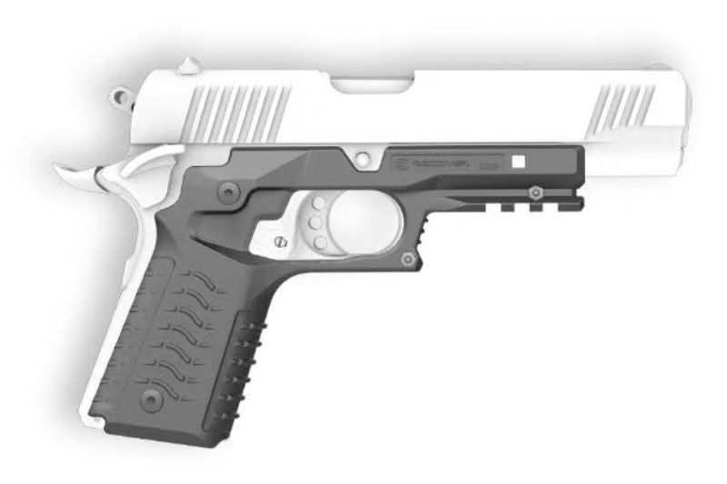 Recover Tactical CC3H Grip and Rail System For 1911 Series (Tan)