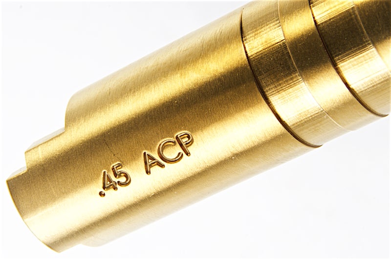 COWCOW Technology Stainless Steel Threaded Outer Barrel for Tokyo Marui Hi-Capa 4.3 GBB Series (.45 marking) (Gold)