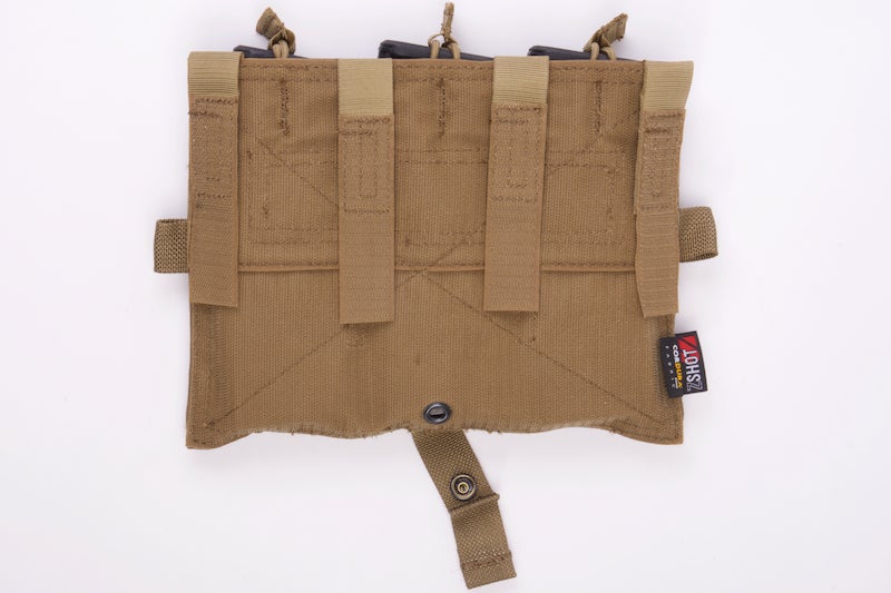 Crye Precision (By ZShot) AVS / JPC Molle Front Flap w/ Flat M4 Pouches (Coyote Brown)