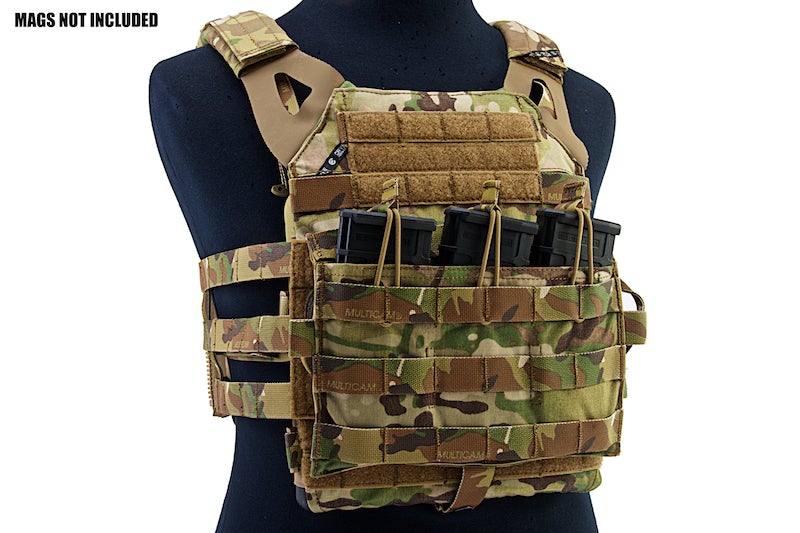 Crye Precision (By ZShot) Jumpable Plate Carrier JPC 2.0 w/ Flat M4 Molle Front Flap (Large/ Multicam)