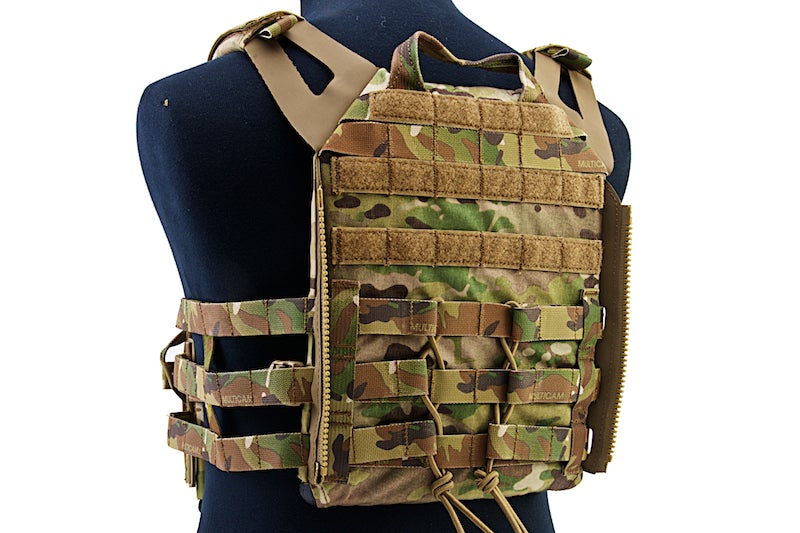 Crye Precision (By ZShot) Jumpable Plate Carrier JPC 2.0 w/ Flat M4 Molle Front Flap (Large/ Multicam)