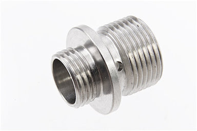 Dynamic Precision Stainless Steel Silencer Adapter (11mm CW to 14mm CCW/ Silver)