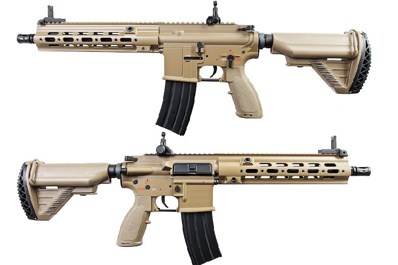 E&C EC105 Full Metal HK416 Geissele AEG Rifle (Dark Earth)