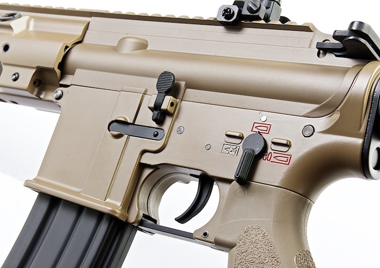 E&C EC105 Full Metal HK416 Geissele AEG Rifle (Dark Earth)