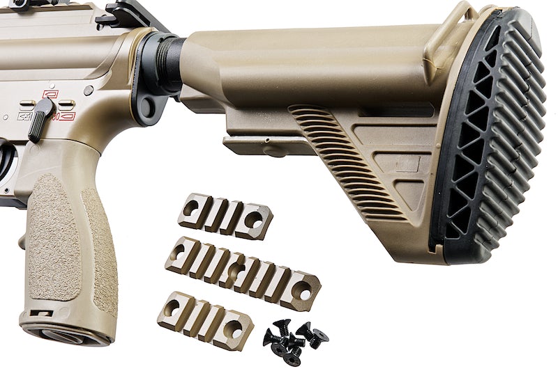 E&C EC105 Full Metal HK416 Geissele AEG Rifle (Dark Earth)