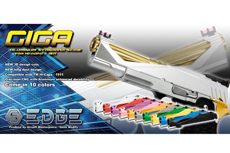 EDGE Custom 'GIGA' Slide For Marui Hi Capa GBB (Gold)