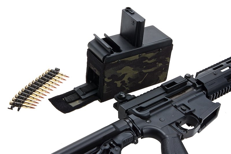 G&G CM16 LMG Stealth AEG Rifle