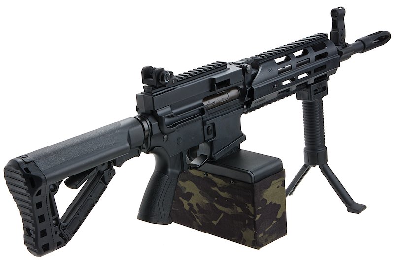 G&G CM16 LMG Stealth AEG Rifle