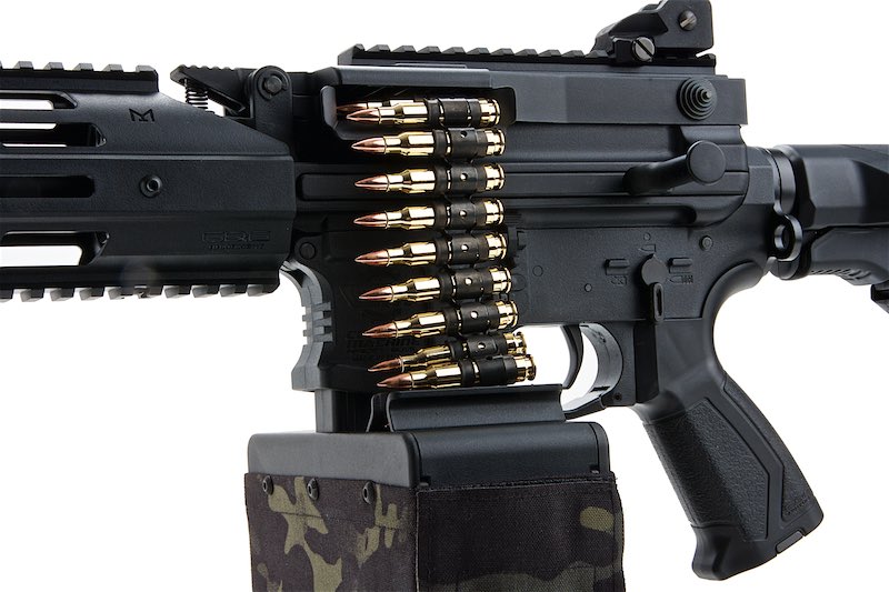 G&G CM16 LMG Stealth AEG Rifle