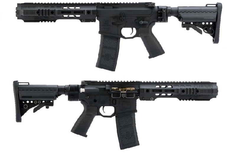 EMG (G&P) Salient Arms Licensed GRY AR15 (M4) CQB AEG Rifle (Folding Stock)