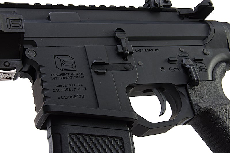 EMG (G&P) Salient Arms Licensed GRY AR15 (M4) CQB AEG Rifle (Folding Stock)