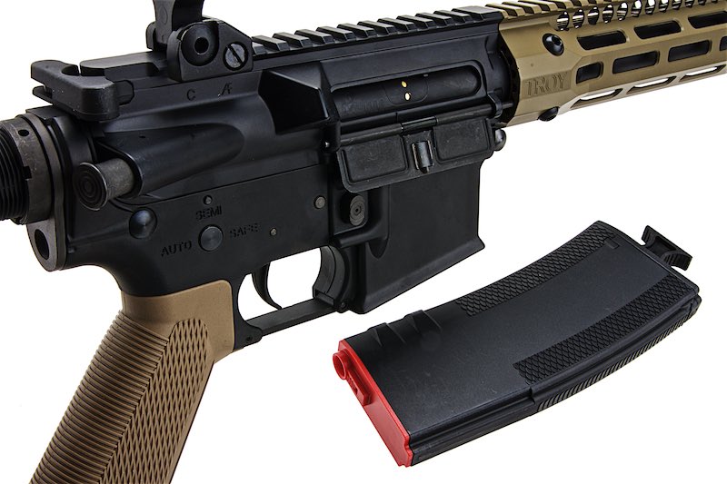 EMG (King Arms) 10.5inch Troy Industries RIS SOCC M4 AEG Airsoft Rifle (DE)