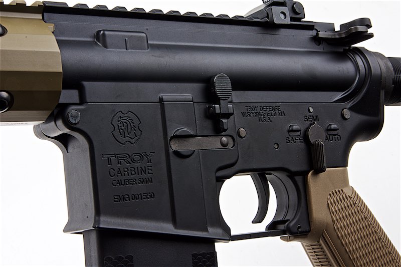 EMG (King Arms) 10.5inch Troy Industries RIS SOCC M4 AEG Airsoft Rifle (DE)