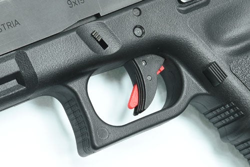 Guarder Ridged Trigger for Tokyo Marui / KJ / WE G Series GBB Pistol (BK/ Red, Except G18C)