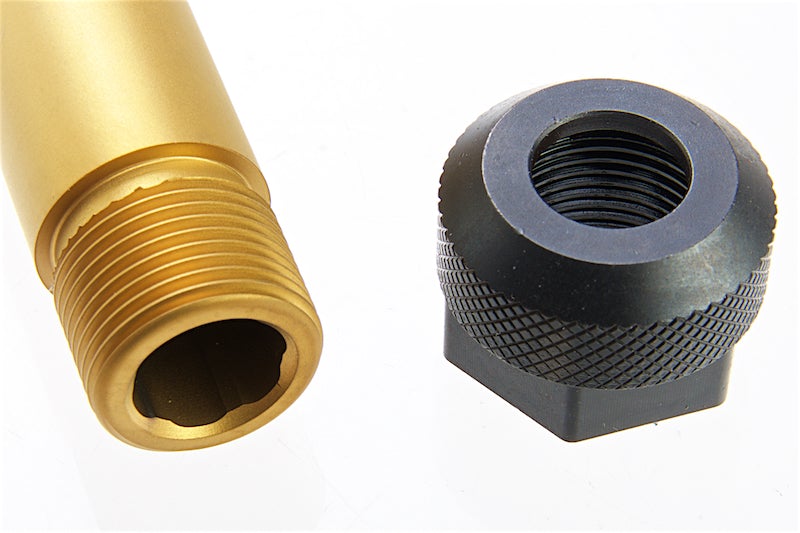 Guns Modify SA Stainless Threaded Barrel CCW for TM Model 19 GBB (Gold)