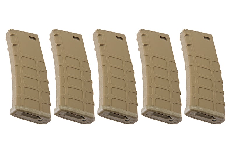 G&P GMAG 340rds Hi-Cap Magazine for Marui M16 Series (5pcs / Dark Earth)