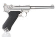 WE Luger 6" P08 GBB Pistol (Silver)