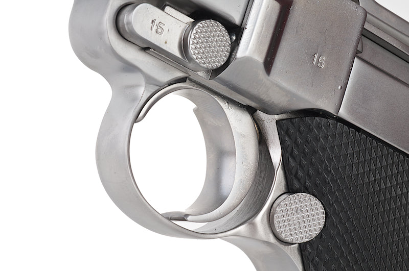 WE Luger 6" P08 GBB Pistol (Silver)