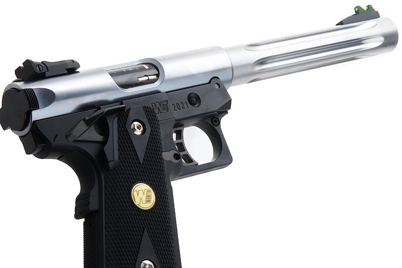WE Hi-Capa 5.1 Galaxy Premium L Airsoft GBB Pistol (Silver/ Slide K Frame)