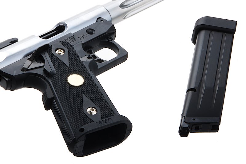 WE Hi-Capa 5.1 Galaxy Premium L Airsoft GBB Pistol (Silver/ Slide K Frame)