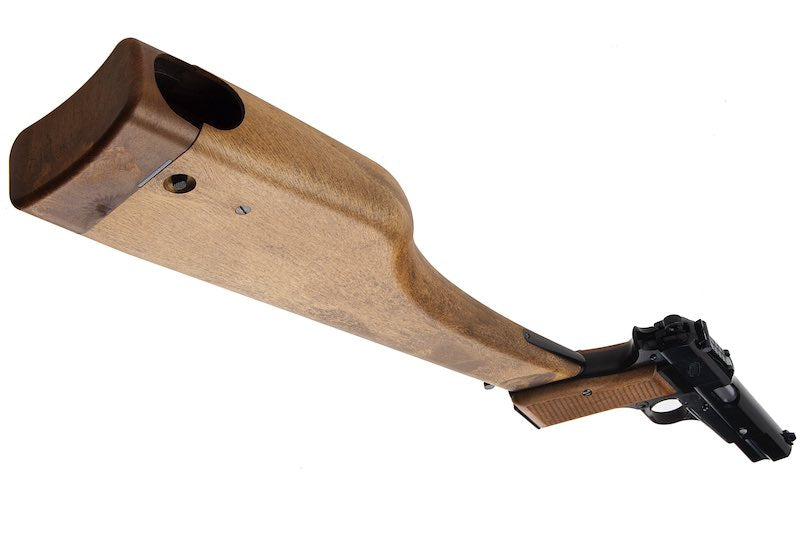 WE New Browning Hi Power MK1 w/ Stock Airsoft GBB Pistol