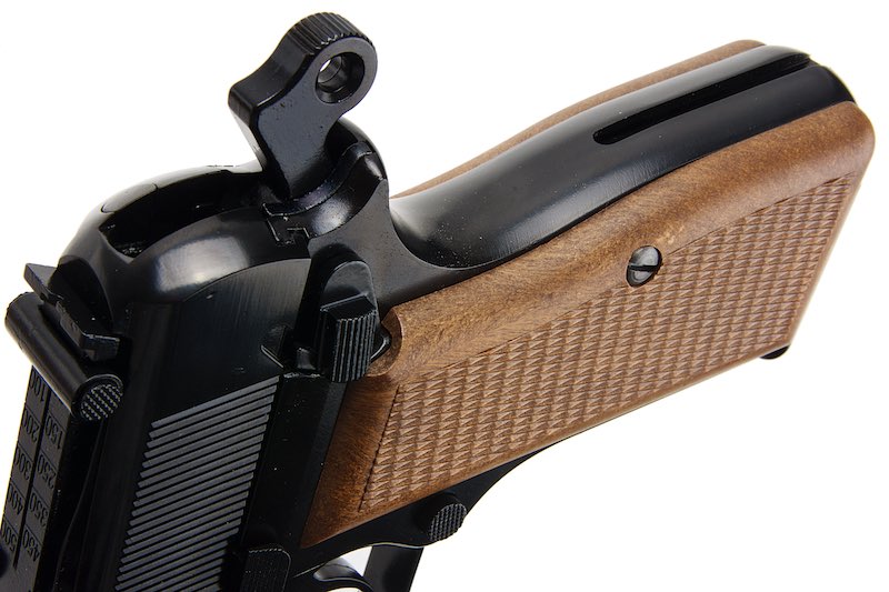 WE New Browning Hi Power MK1 w/ Stock Airsoft GBB Pistol