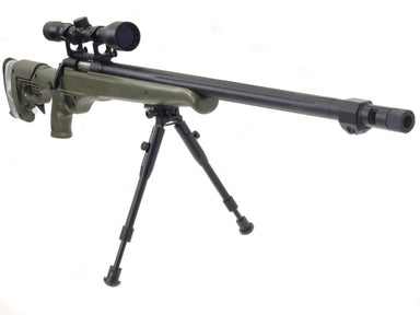 WELL MB4412D Air Cocking Sniper Rifle w/Scope & Bipod (Olive Drab)