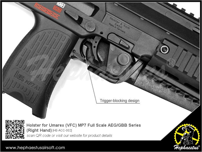 Hephaestus QD Holster for Umarex / VFC MP7 Rifle